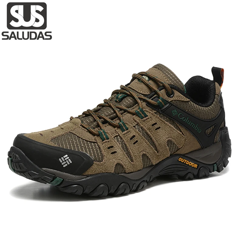 

Мужские походные ботинки SALUDAS, замшевая кожаная Уличная обувь, износостойкие тактические кроссовки для походов и охоты, обувь для прогулок в джунглях