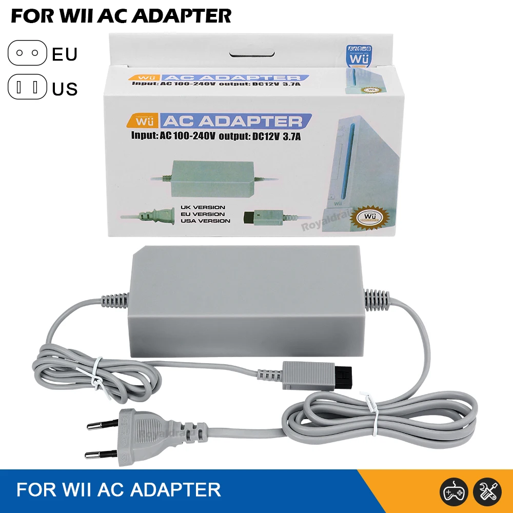 NEW For Wii Game Console AC Adapter 100-240V 12V 3.7A Home Wall Power Supply AC Charger Adapter EU US Plug High Quality NEW For Wii Game Console AC Adapter 100-240V 12V 3.7A Home Wall Power Supply AC Charger Adapter EU US Plug High Quality