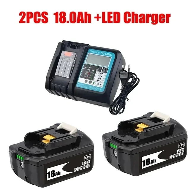 

024 100% Original Makita 18V 18000mAh Aufladbare Power Werkzeuge Batterie Mit LED Li-Ion Ersatz LXT BL1860B BL1860 BL1850