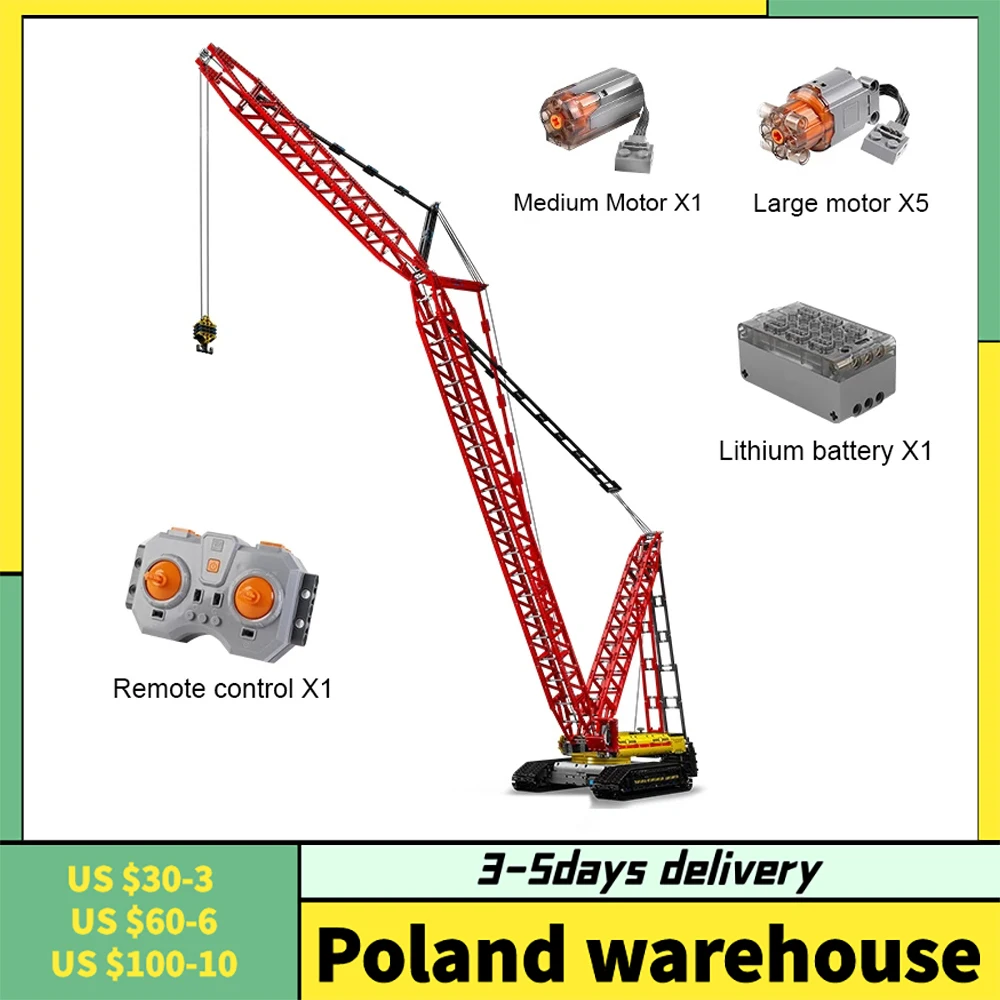 Mould King 17015 Technical Car Toys The APP&RC Motorized Crawler Crane Liebherr LR13000 Building Block Brick Kids Christmas Gift
Mould King 17015 Technical Car Toys The APP&RC Motorized Crawler Crane Liebherr LR13000 Building Block Brick Kids Christmas Gift