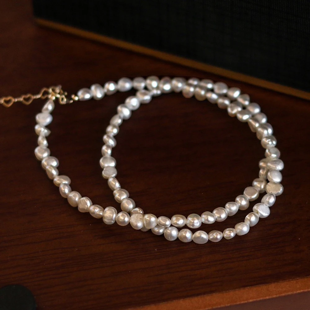 Лидер продаж, ожерелье-цепочка из натурального жемчуга до ключиц во французском стиле, ювелирные изделия с небольшими натуральными жемчужинами 4 мм в стиле барокко, застежка с позолотой 14 к 
Лидер продаж, ожерелье-цепочка из натурального жемчуга до ключиц во французском стиле, ювелирные изделия с небольшими натуральными жемчужинами 4 мм в стиле барокко, застежка с позолотой 14 к