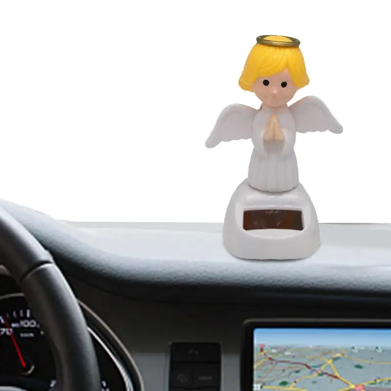 

Angel Car Decoration ABS Multifunctional Auto Solar Powered Shaking Dashboard Ornament Bobblehead Dancing Decor Cars Accessories