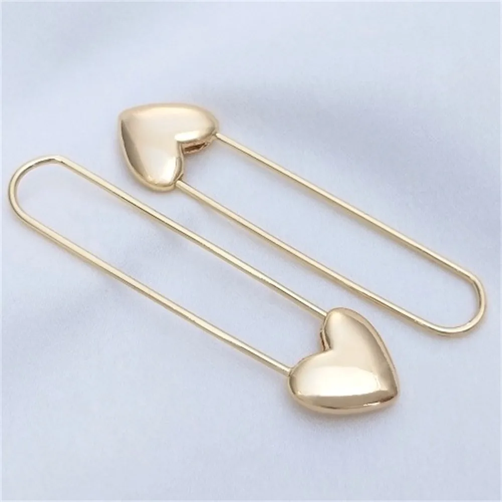 14K Gold-filled Paper Clip Earrings, Heart Pin Earrings Simple Personality Earrings, Fashion Internet Celebrity Women's Earrings
14K Gold-filled Paper Clip Earrings, Heart Pin Earrings Simple Personality Earrings, Fashion Internet Celebrity Women's Earrings