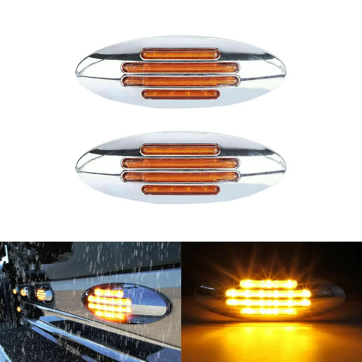 Universal 12V LED Side Marker Lights Parking Light Truck Trailer Clearance Side Marker Light for Trailer Tail 24LED Signal Light
Universal 12V LED Side Marker Lights Parking Light Truck Trailer Clearance Side Marker Light for Trailer Tail 24LED Signal Light