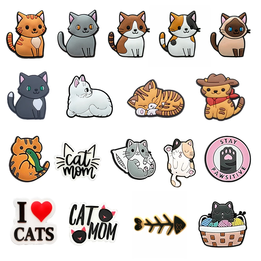 Single Sale 1pcs Animal Cute Cat Shoe Charms Accessories Children Shoe Decorations Fit it Wristband Clog Sandal Party Gifts
Single Sale 1pcs Animal Cute Cat Shoe Charms Accessories Children Shoe Decorations Fit it Wristband Clog Sandal Party Gifts