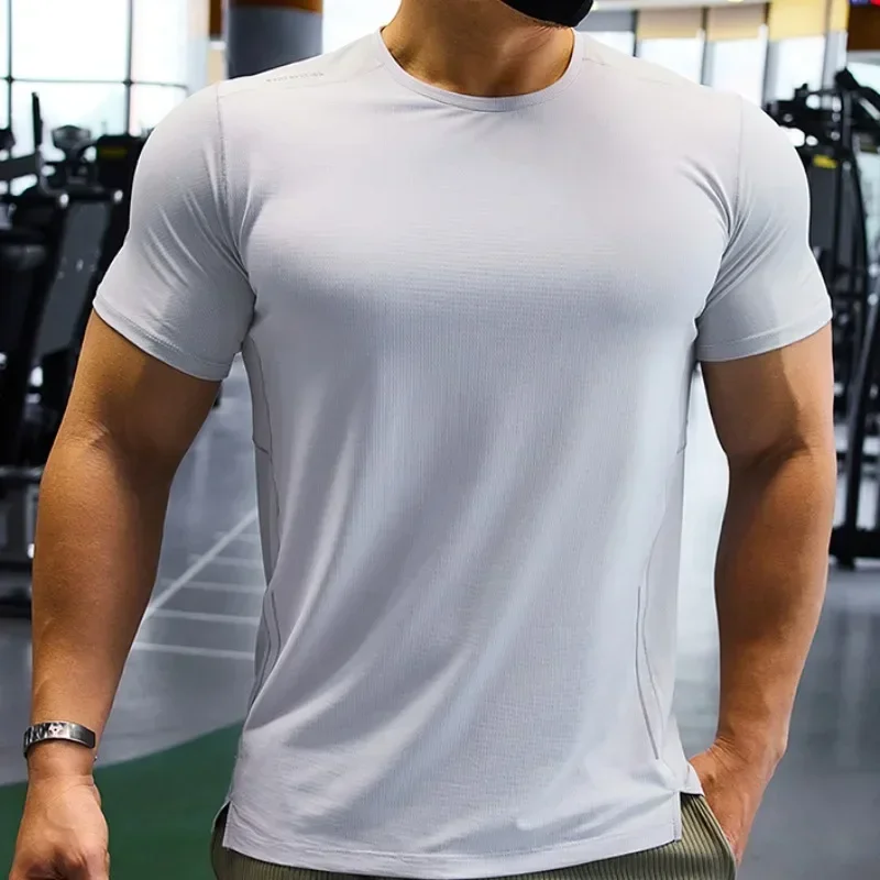 

Мужские футболки для бега, тренировок, тренажерного зала, бега, спортивные топы, свитшоты с коротким рукавом для фитнеса, черная повседневная одежда, Rashguard Dry Fit