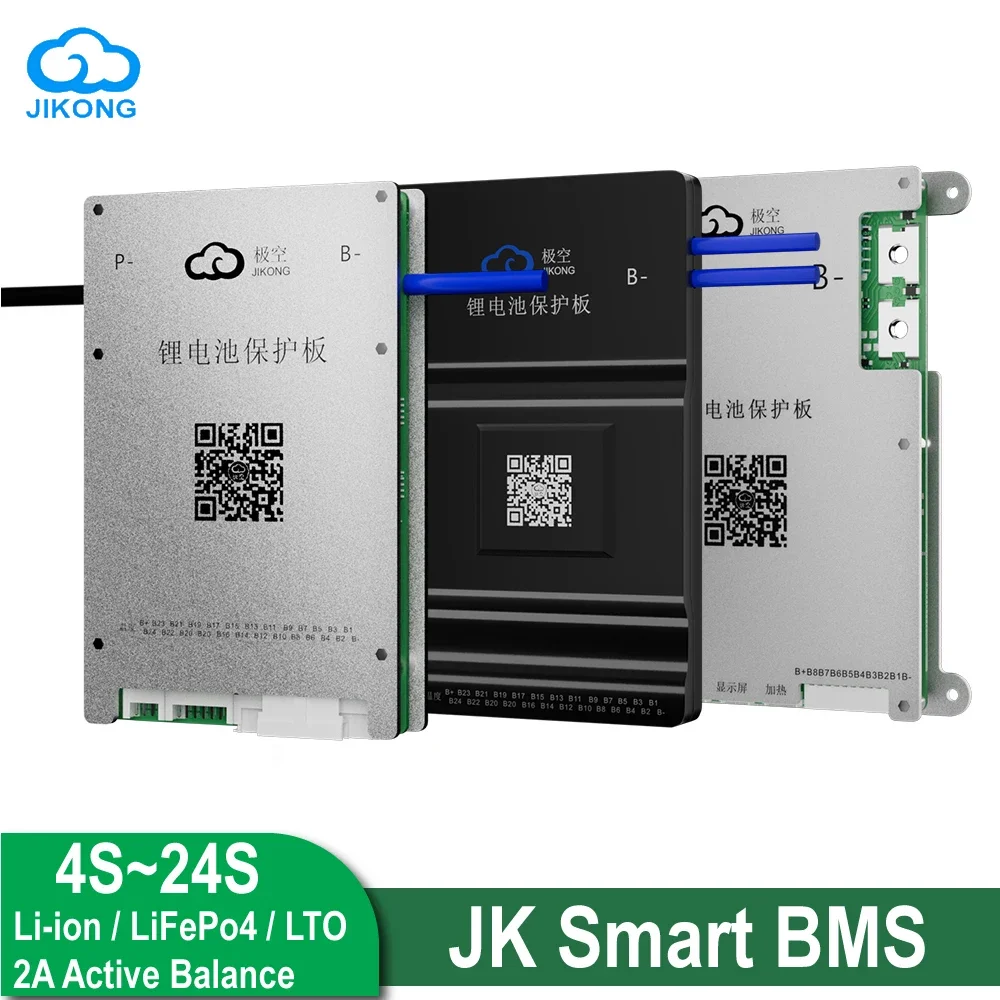 JK BMS Smart BMS 1A 2A Active Balance 4S 8S 16S 17S 20S 24S 60A 100A 150A 200A 12V 24V for Camping Power Bank Lifepo4 Battery
JK BMS Smart BMS 1A 2A Active Balance 4S 8S 16S 17S 20S 24S 60A 100A 150A 200A 12V 24V for Camping Power Bank Lifepo4 Battery