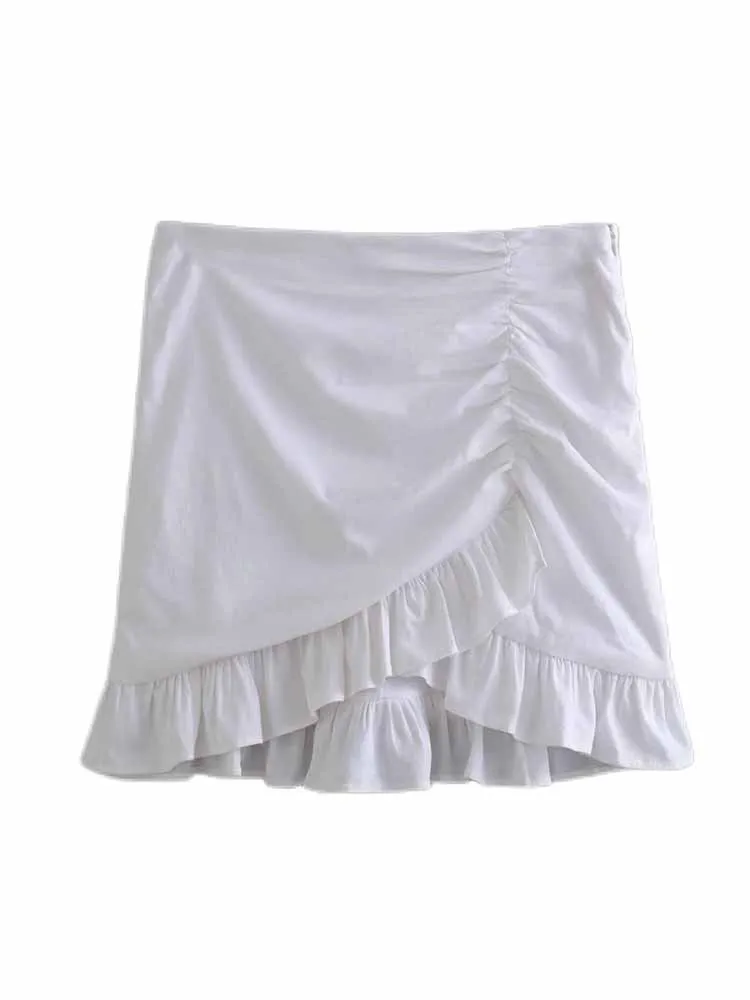 Женская плиссированная мини-юбка с оборками и завышенной талией, на молнии
Женская плиссированная мини-юбка с оборками и завышенной талией, на молнии