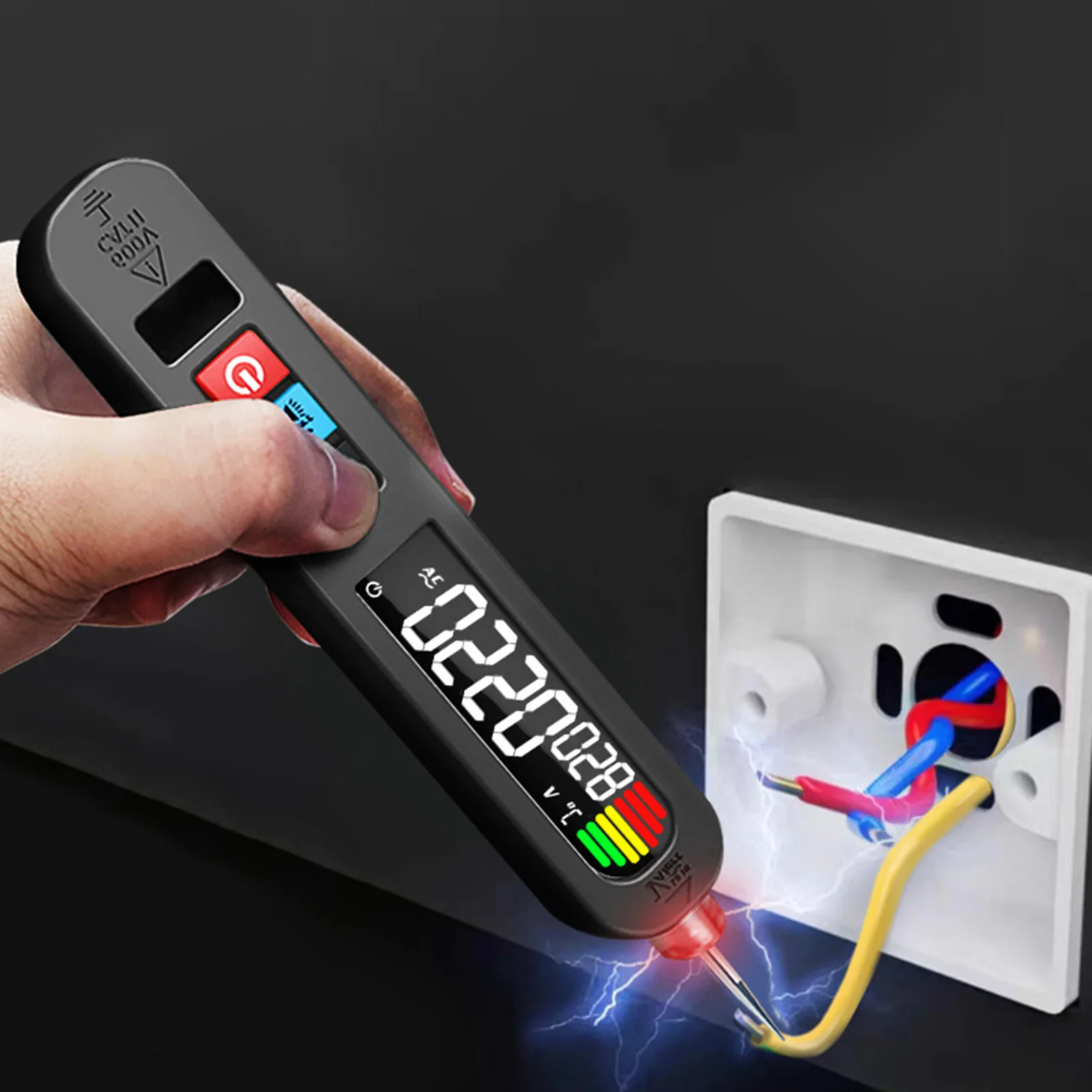 Digital Display Smarts Voltage Tester Portable Voltage Detect Tester For DC Voltage Detection
Digital Display Smarts Voltage Tester Portable Voltage Detect Tester For DC Voltage Detection