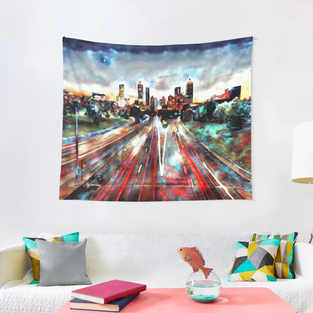 

Atlanta Sunset Tapestry House Decoration Japanese Room Decor Room Decorator Tapestry