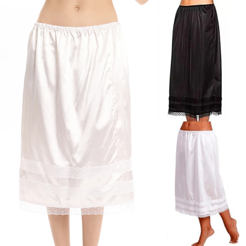 

Women's Lace Long Skirt Underskirt Petticoat Extender Gonne Elastic Waist Slip Party Underskirt Petticoat Casual Bottoms