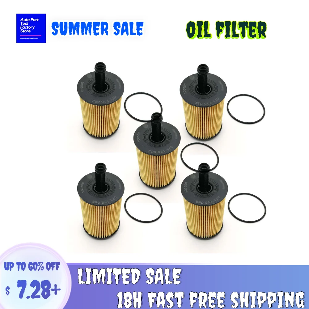 

1/2/5PCS Parts OE No 021115562B 021115562A 071115561H Oil Filter 021 115 562 A OEM 071 115 561 H No 021 115 562 B