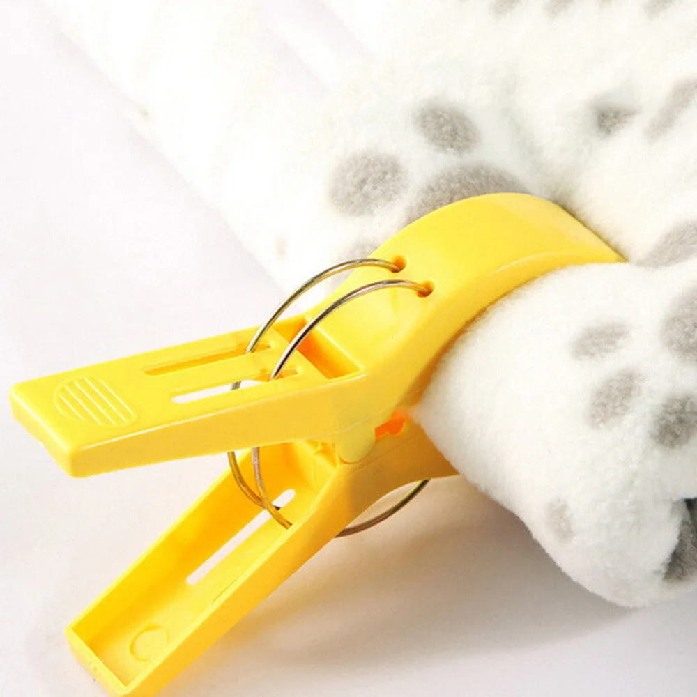 Home Drying Racks Laundry Supplies Clotheslines Clips Plastic 4pcs Windproof Pegs Large Clamp Clothes Beach Towel Durable
Home Drying Racks Laundry Supplies Clotheslines Clips Plastic 4pcs Windproof Pegs Large Clamp Clothes Beach Towel Durable