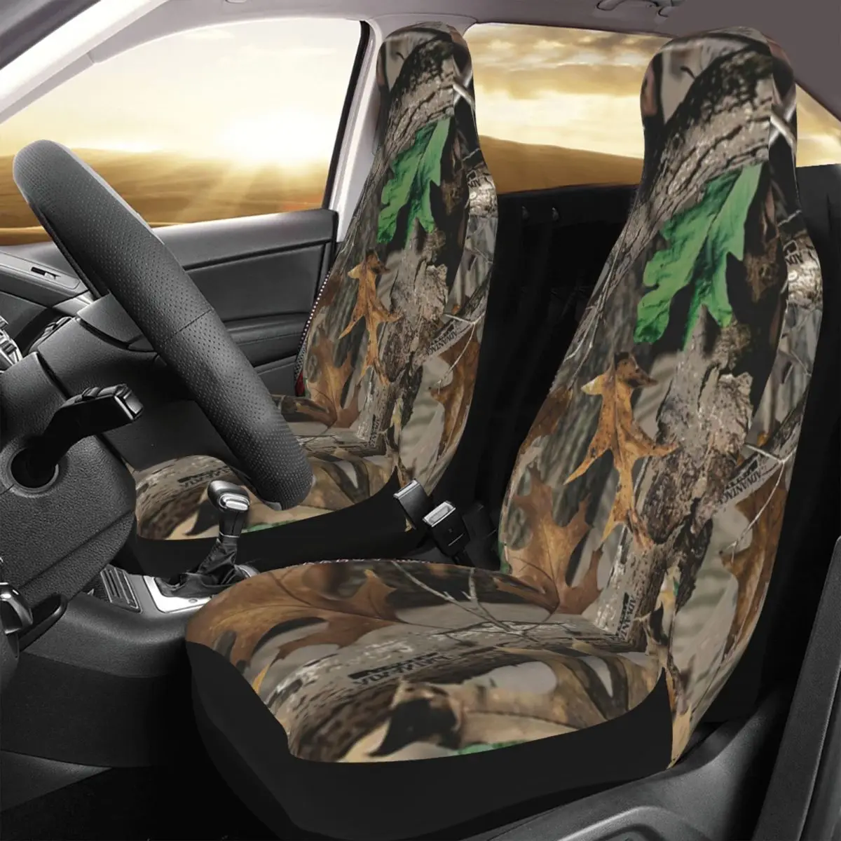 

Hunter Hunting Camo Camouflage Pattern Car Seat Cover Custom Printing Universal Front Protector Accessories Cushion Set