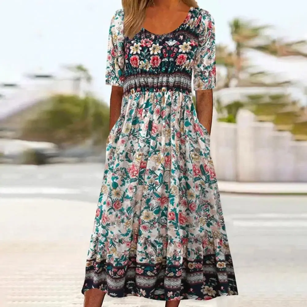 Fashion Elegant Casual Dress Woman Dress Short Sleeve Bohemian Loose Dress Woman Temperament Holiday Printed Dresses
Fashion Elegant Casual Dress Woman Dress Short Sleeve Bohemian Loose Dress Woman Temperament Holiday Printed Dresses