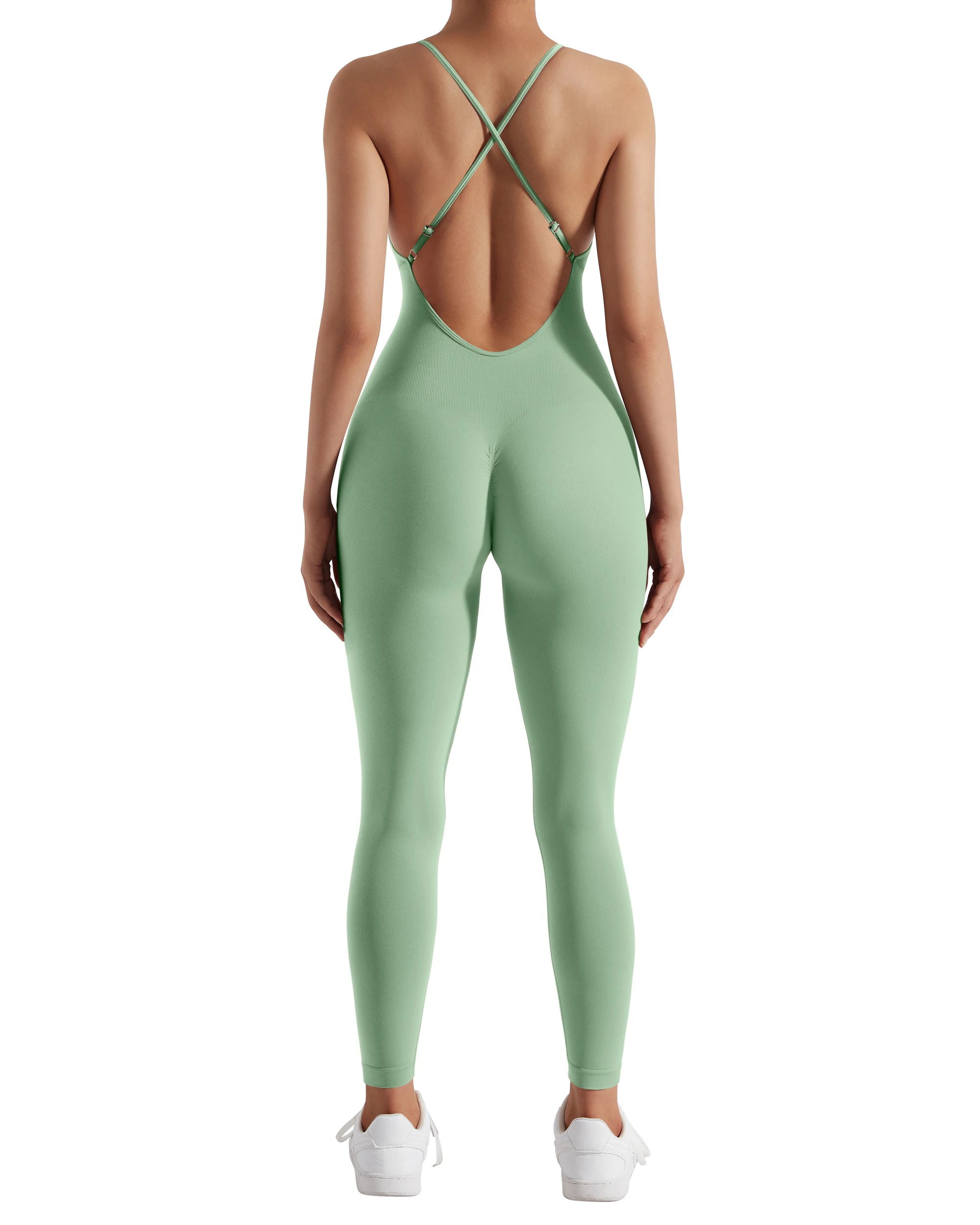Women Strappy Backless One Piece Jumpsuits Tummy Control Shapewear Square Neck Padded Tracksuits Workout Rompers Jumpsuits Women Strappy Backless One Piece Jumpsuits Tummy Control Shapewear Square Neck Padded Tracksuits Workout Rompers Jumpsuits