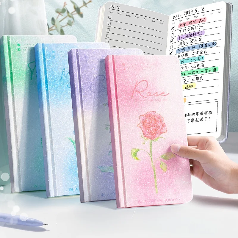 

Exquisite To Do List Notepad Color Glitter Rose To Do List Planner Memo Pad Portable Daily Planner Grocery Check List Notepad