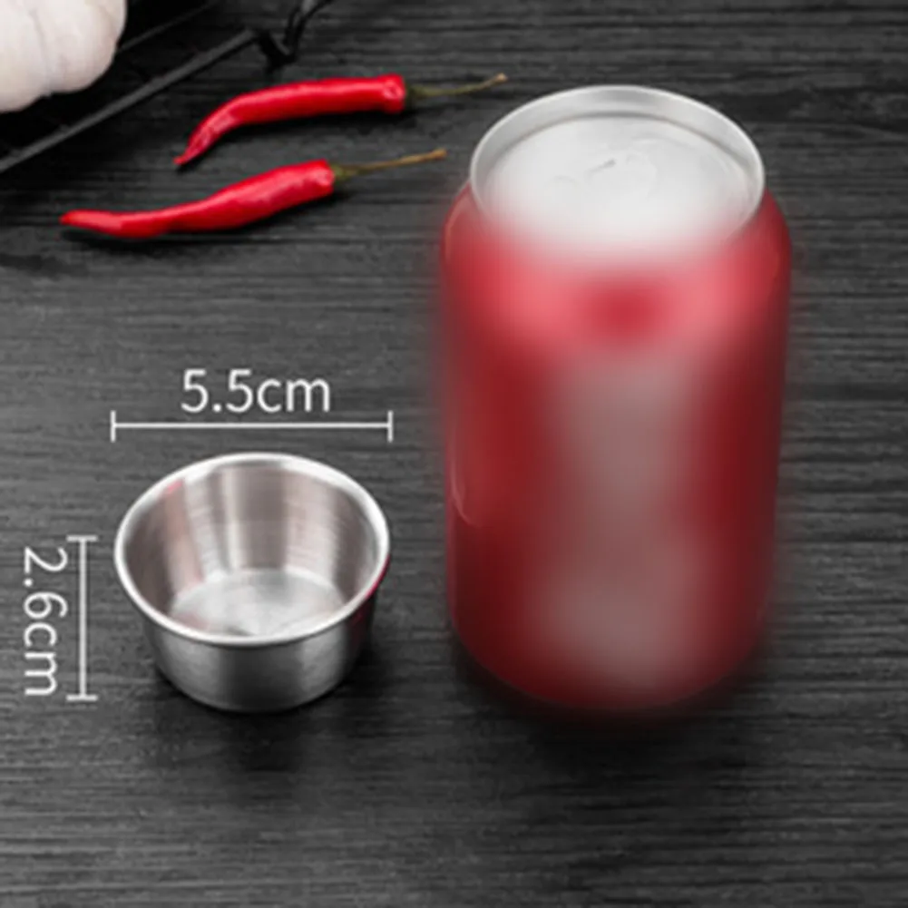 Korean Stainless Steel Small Sauce Cup Seasoning Spice Dishes Ketchup Hot Pot Dipping Bowl Saucer Tableware Kitchen Supplies
Korean Stainless Steel Small Sauce Cup Seasoning Spice Dishes Ketchup Hot Pot Dipping Bowl Saucer Tableware Kitchen Supplies