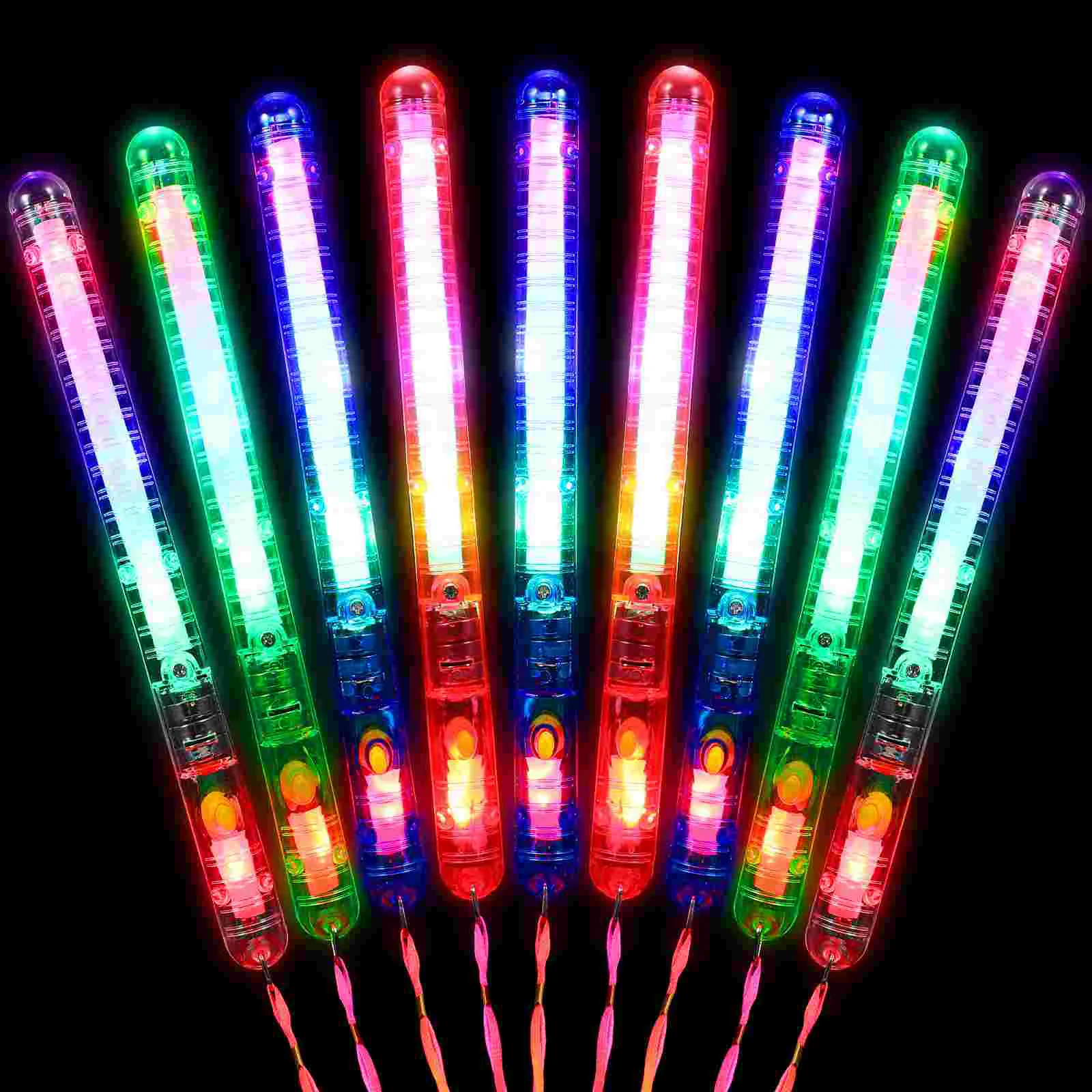 

Flashing LED Wand Sticks Glowing Cheer Wands Multicolor Light Up Wands With Lanyards For Music Concert Party Favor