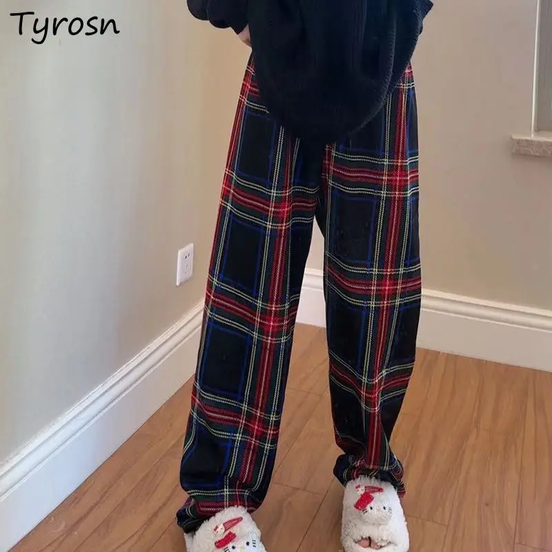 Winter Pants Women Vintage Plaid Simple Plus Velvet Trousers Warm Casual Elastic Waist Daily Cozy Versatile Students Harajuku
Winter Pants Women Vintage Plaid Simple Plus Velvet Trousers Warm Casual Elastic Waist Daily Cozy Versatile Students Harajuku