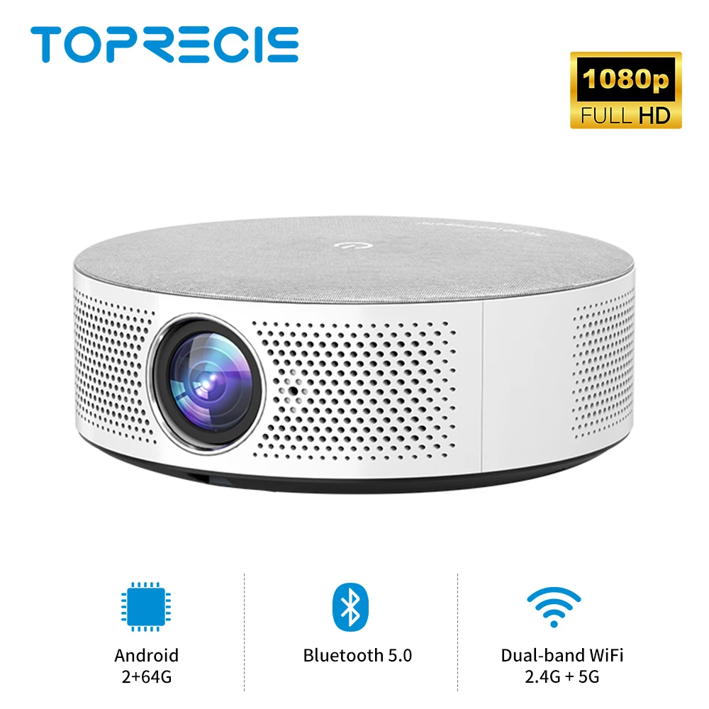 TOPRECIS T60 Projector Auto Focus Full HD 1080P Projector for 4K 18000Lumens 5G WiFi Android 2+64G Home Theater Cinema Beamer
TOPRECIS T60 Projector Auto Focus Full HD 1080P Projector for 4K 18000Lumens 5G WiFi Android 2+64G Home Theater Cinema Beamer