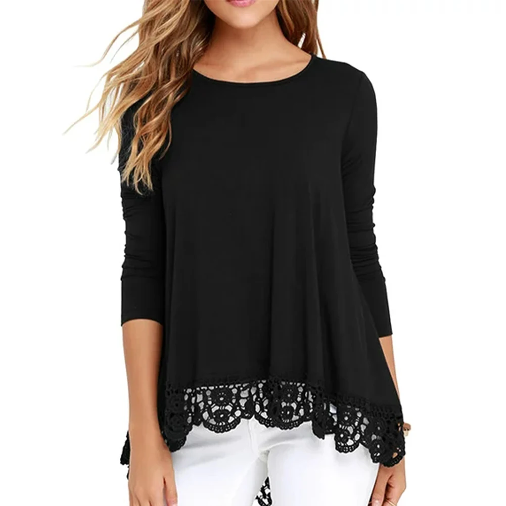 Casual Fall Spring Loose O Neck A Line Skin Friendly Long Sleeve Work Soft Lace Trim Easy Match Outdoor Breathable Women Blouse
Casual Fall Spring Loose O Neck A Line Skin Friendly Long Sleeve Work Soft Lace Trim Easy Match Outdoor Breathable Women Blouse