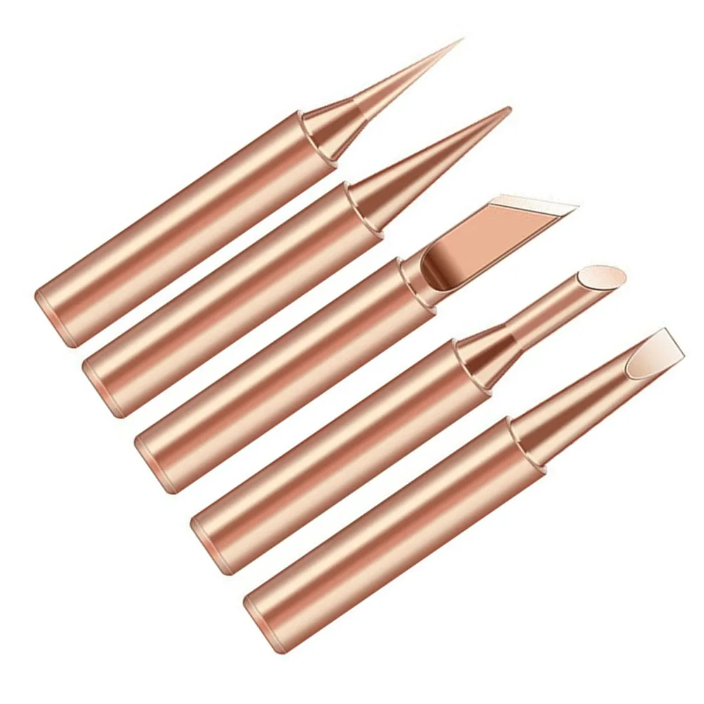 5Pcs Soldering Iron Tips Copper Iron Tip Professional Bit Replacement Parts For Household Welding Equipment Tool Accessories
5Pcs Soldering Iron Tips Copper Iron Tip Professional Bit Replacement Parts For Household Welding Equipment Tool Accessories