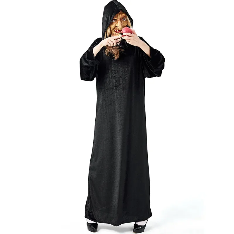 

Halloween Velvet Cosplay Vampire Devils Hooded Robe Women Poison Queen Costume