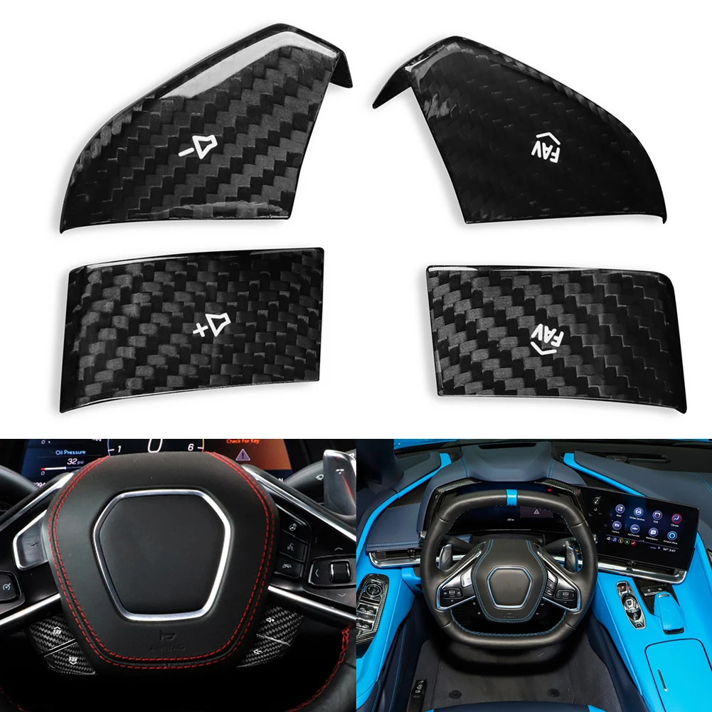 4Pcs Real Carbon Fiber Steering Wheel Button Trim For Corvette C8 2020-2023 Steering Wheel Button Trim Frame
4Pcs Real Carbon Fiber Steering Wheel Button Trim For Corvette C8 2020-2023 Steering Wheel Button Trim Frame