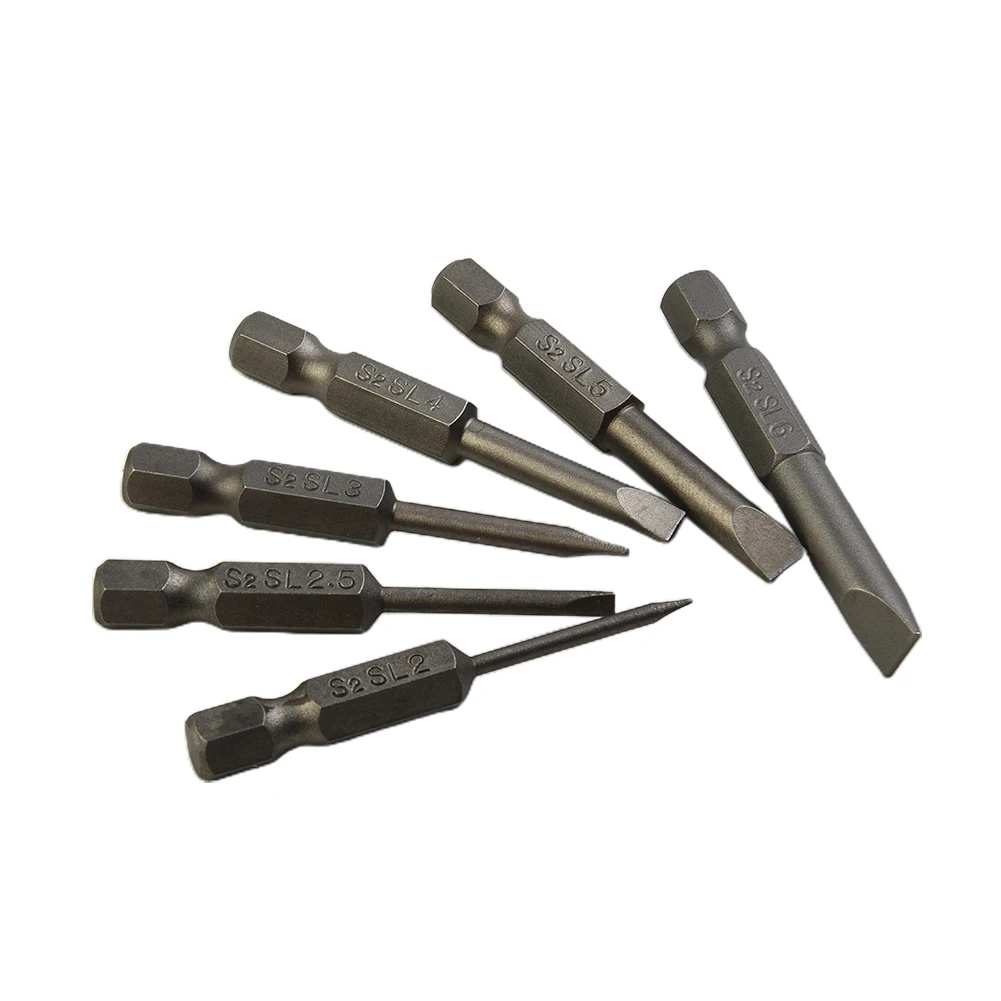 6pcs 50mm Alloy Steel Flat Head Slotted Tip Magnetic Screwdrivers Bits 2.0-6.0mm Firmly Fixed On Screwdrivers Hand Tool Parts
6pcs 50mm Alloy Steel Flat Head Slotted Tip Magnetic Screwdrivers Bits 2.0-6.0mm Firmly Fixed On Screwdrivers Hand Tool Parts