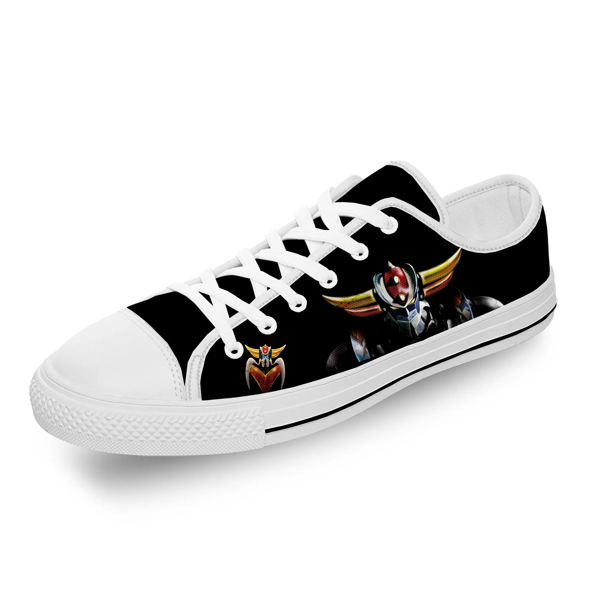 

Hot UFO Robot Goldrake Grendizer Anime Gurendaiza Casual Cloth 3D Print Low Top Canvas Shoes Men Women Breathable Sneakers