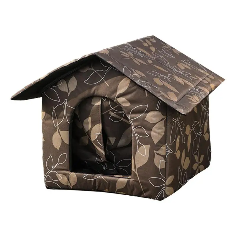 

Pet House Outdoor Stray Cat Shelter Oxford Cloth Waterproof Cat Bed Deep Sleep House Stray Dog Winter Garden Puppy Kitten Cave