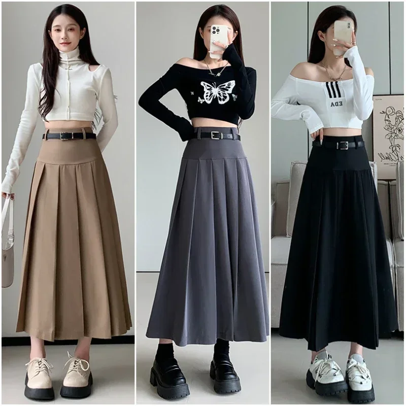 Women High Waist Suit Long Skirt Elegant Simple Classic Casual Women Skirts Vintage Solid Y2k A-Line Pleated Skirt
Women High Waist Suit Long Skirt Elegant Simple Classic Casual Women Skirts Vintage Solid Y2k A-Line Pleated Skirt