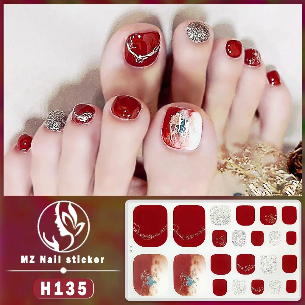 1 Sheet Toe Nail Stickers Waterproof Fashion Foot Nail Wraps Nail Art Full Cover Adhesive Foil Stickers Manicure Decals
1 Sheet Toe Nail Stickers Waterproof Fashion Foot Nail Wraps Nail Art Full Cover Adhesive Foil Stickers Manicure Decals