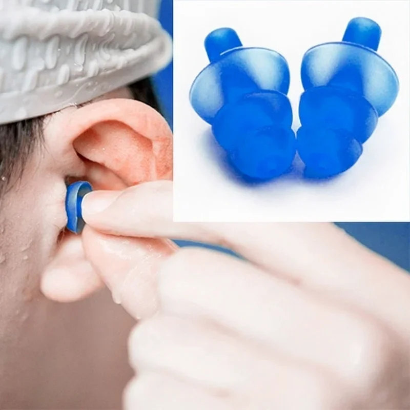 

3pair Silicone Ear Plugs Anti Noise Snore Earplugs Comfortable for Study Sleep and Swimming Random Color