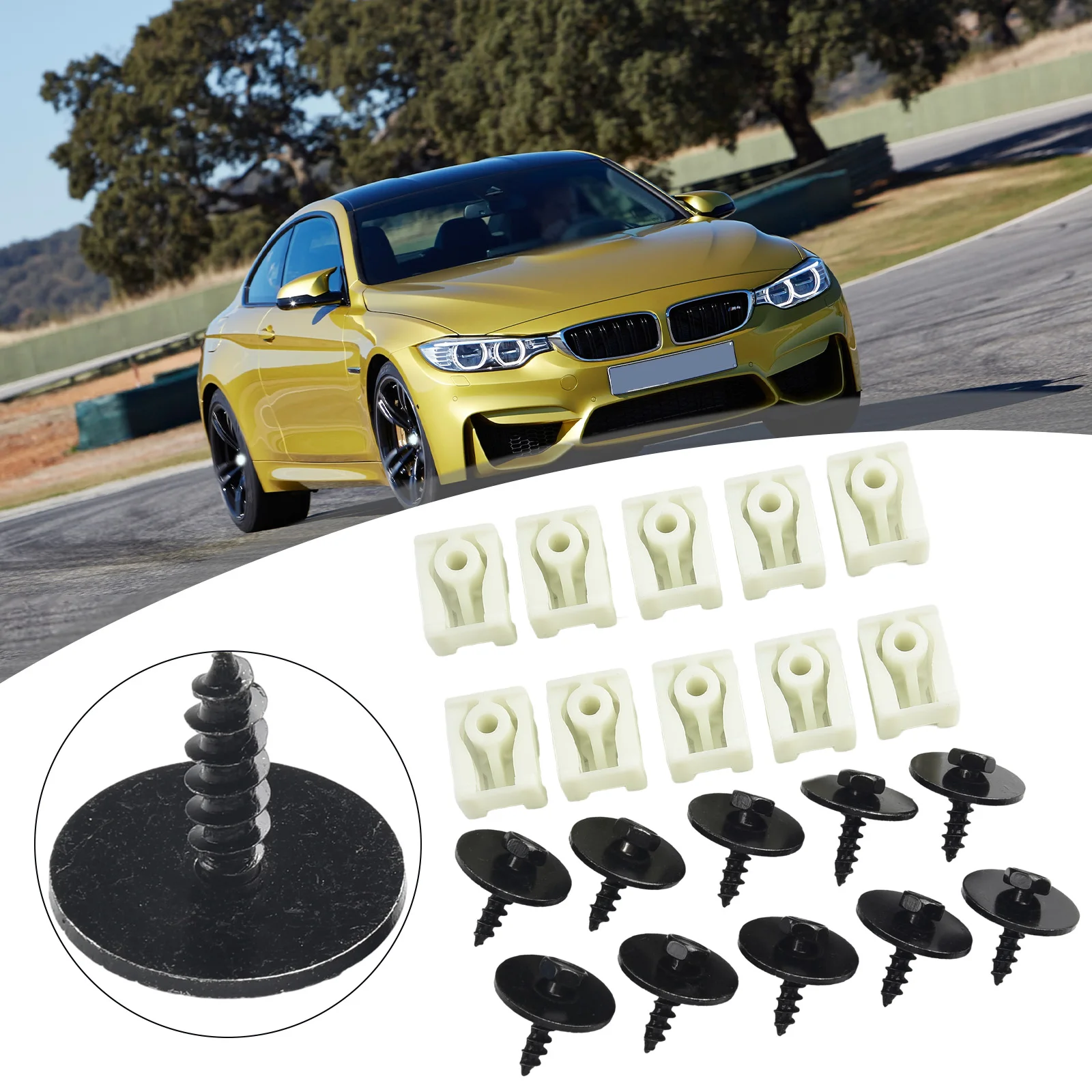 10+10PC COMBO For BMW Front Fender Liner C-Clip+Hex Bolt 07147311312 07149213164ender Liner C-Cliender Liner C-Cliender Liner C-
10+10PC COMBO For BMW Front Fender Liner C-Clip+Hex Bolt 07147311312 07149213164ender Liner C-Cliender Liner C-Cliender Liner C-