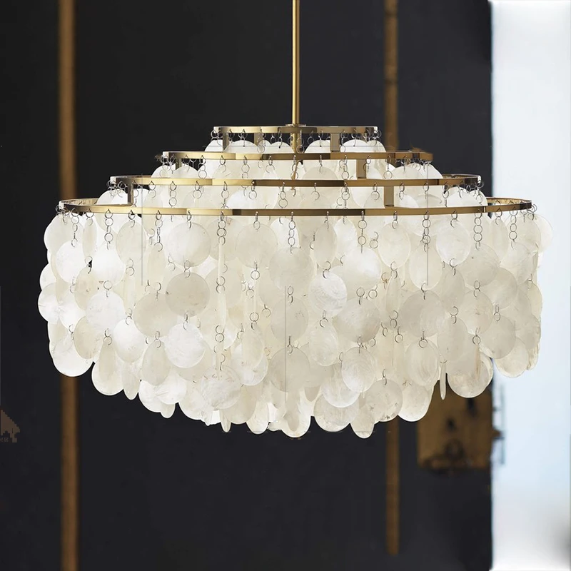 

Modern Seashell Chandelier Lights Living Room Dining Room Bedroom Ceiling Chandeliers Lamps Home Decor Indoor Lighting 110v 220v