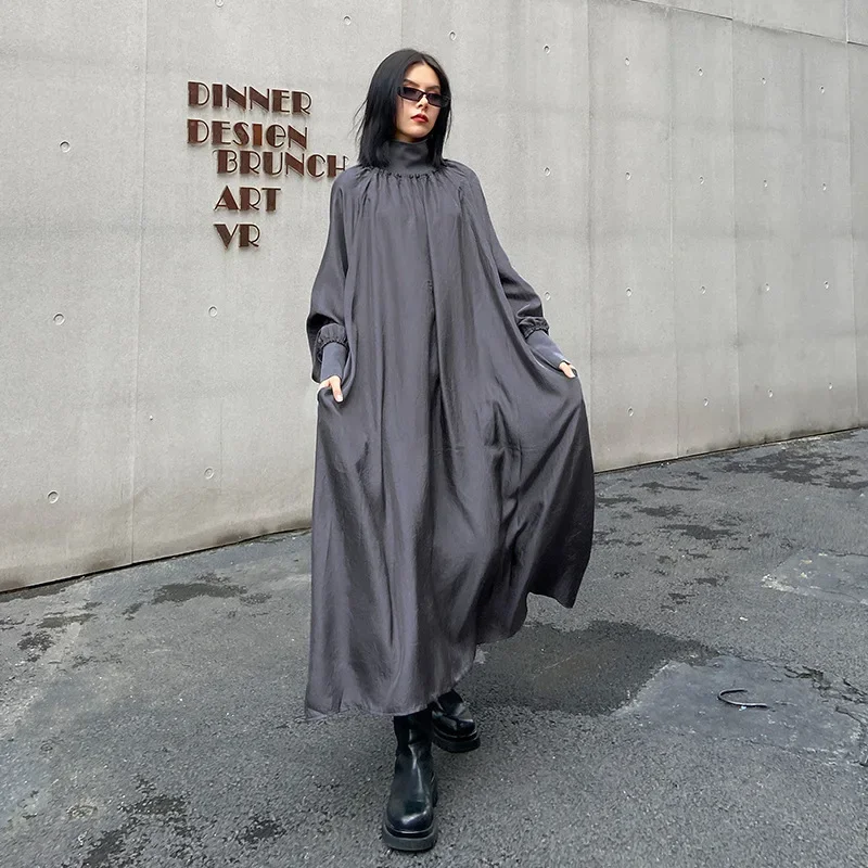 French Style Turtleneck Long Sleeve A-line Thin Dress for Women Spring Autumn Streetwear Trendy Casual Loose Maxi Dresses 81896
French Style Turtleneck Long Sleeve A-line Thin Dress for Women Spring Autumn Streetwear Trendy Casual Loose Maxi Dresses 81896