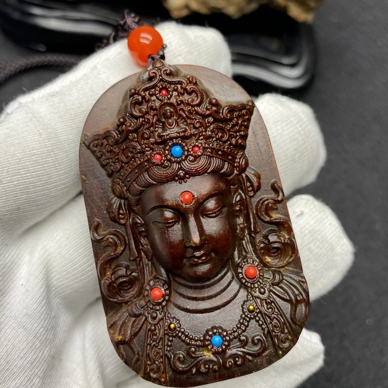 Blood sandalwood avalokitesvara pendant bodhisattva Buddha Buddha wooden necklace transhipment beads hanging mahogany pendant
Blood sandalwood avalokitesvara pendant bodhisattva Buddha Buddha wooden necklace transhipment beads hanging mahogany pendant