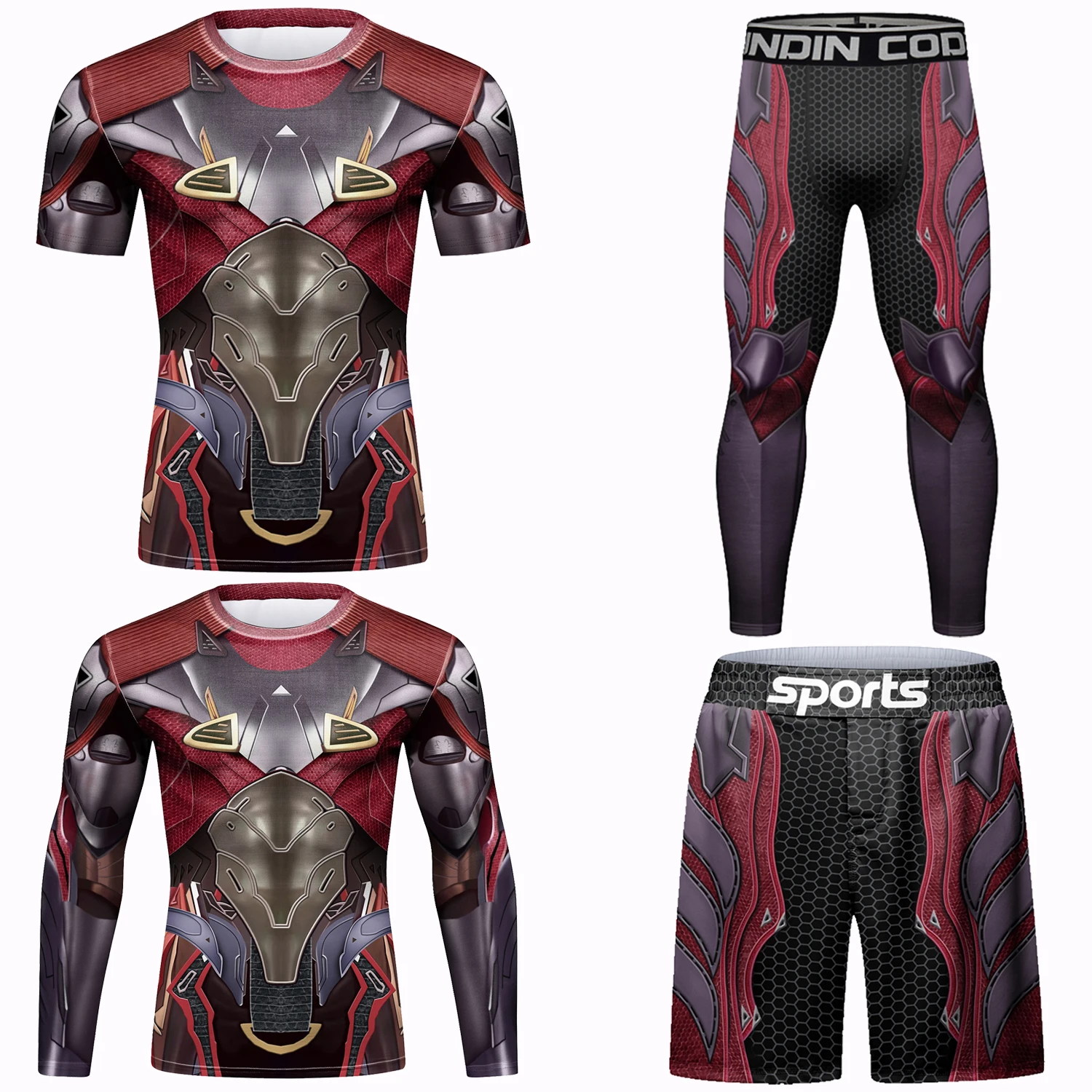 

Боксерские Компрессионные Мужские спортивные футболки + штаны Rashguard Jitsu Bjj, комплекты для кикбоксинга, муай тай Джерси, одежда для боевых искусств