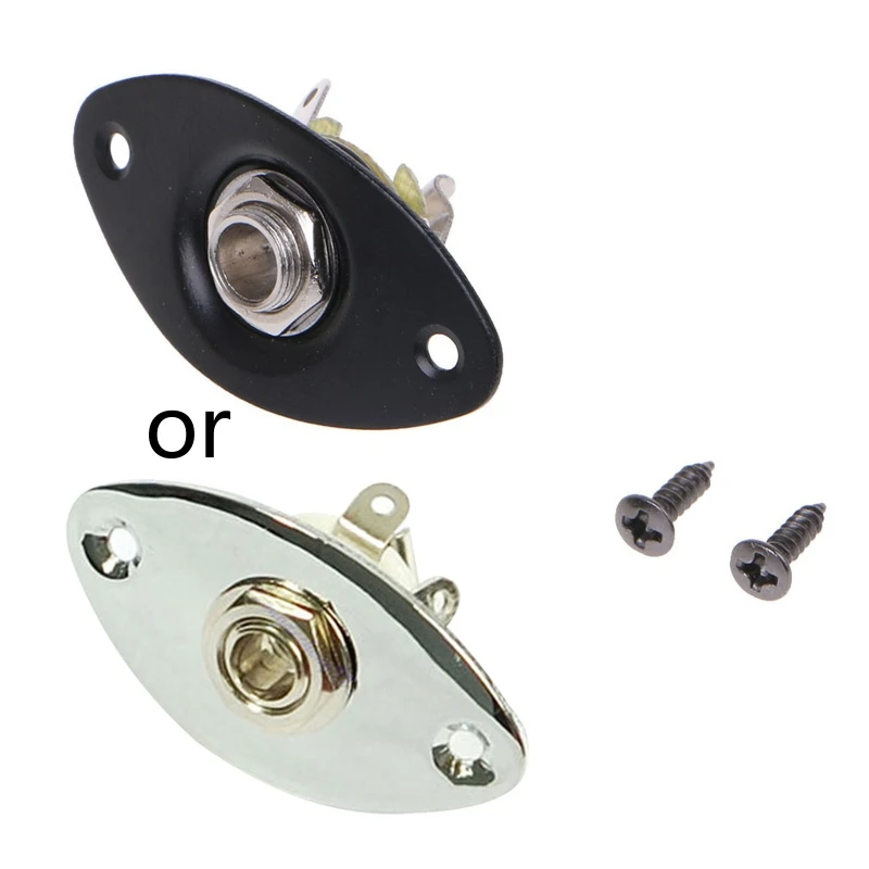 Аксессуары для электронной гитары, выход для овальной пластины кошачий глаз Chro R66E 
Аксессуары для электронной гитары, выход для овальной пластины кошачий глаз Chro R66E