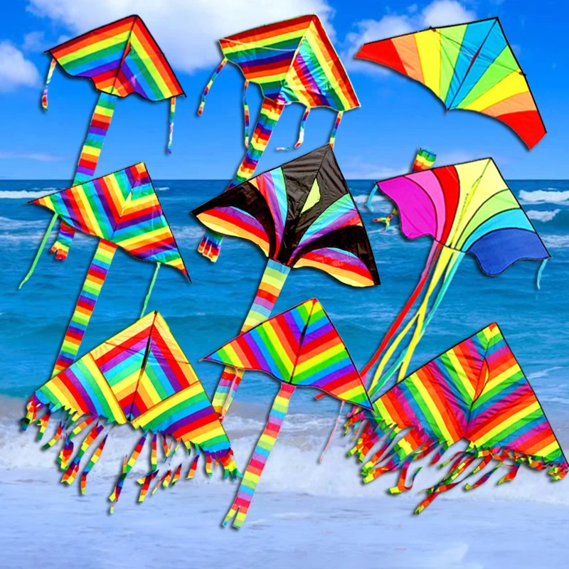 New Children's Cartoon Kite Rainbow Striped Kites Flying Toys And Kites Handle Line Outdoor Sports Kites Nylon Kites
New Children's Cartoon Kite Rainbow Striped Kites Flying Toys And Kites Handle Line Outdoor Sports Kites Nylon Kites