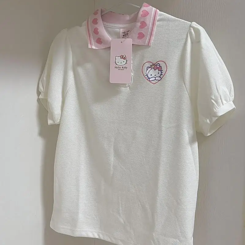 Kawaii Sanrio Short-Sleeved Hello Kittys Accessories Cute Cartoon Anime T-Shirt Summer Students Loose Tops Toys for Girls Gift
Kawaii Sanrio Short-Sleeved Hello Kittys Accessories Cute Cartoon Anime T-Shirt Summer Students Loose Tops Toys for Girls Gift