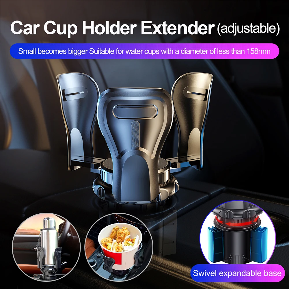 Universal Car Cup Holder Expander Adapter With Expandable Arms And Base 3.07-6.22inch Cup Holder Organizer For 10-64oz Beverages
Universal Car Cup Holder Expander Adapter With Expandable Arms And Base 3.07-6.22inch Cup Holder Organizer For 10-64oz Beverages
