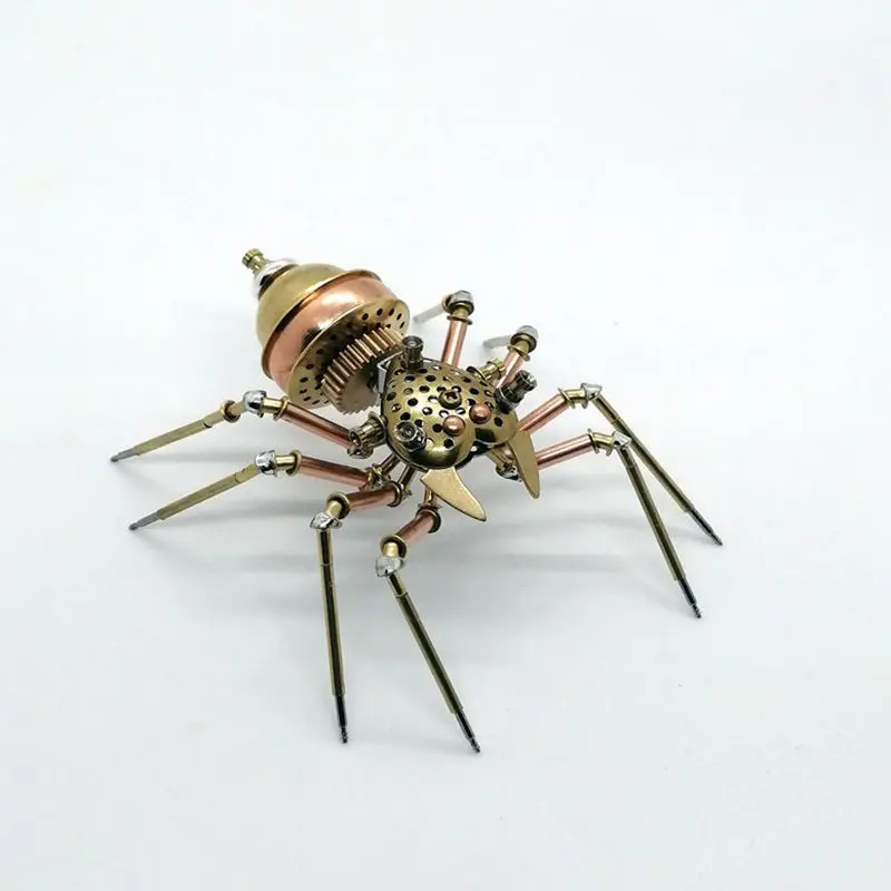 

Mechanical Spider model Kit 3D Steampunk Insect Jumping Happy Spiders Full Metal Handcraft Ornament - Finished Product