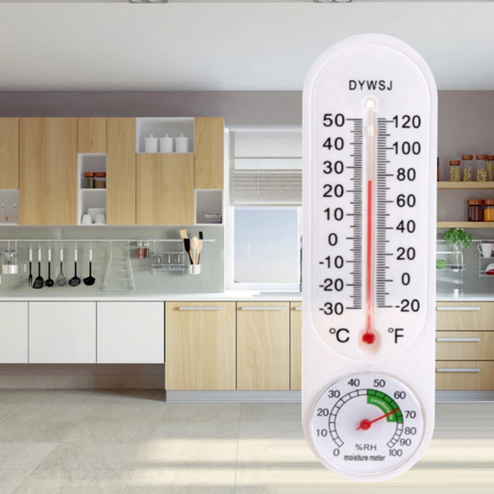 Humidity Meter Breeding Thermometer -30~50°C 23 * 6cm For Greenhouse Wall Hanging Fahrenheit/Celsius For Household
Humidity Meter Breeding Thermometer -30~50°C 23 * 6cm For Greenhouse Wall Hanging Fahrenheit/Celsius For Household