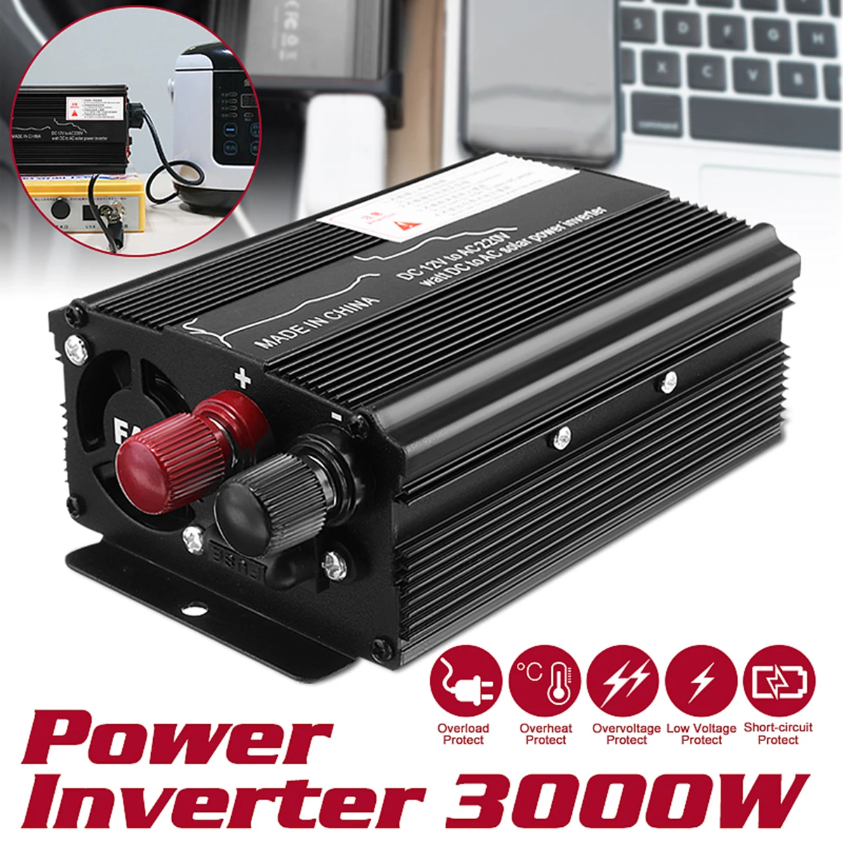

Автомобильный инвертор 800 Вт, Инвертор солнечной энергии, модифицированный синусоидальный USB-конвертер, Автомобильные инверторы C12/24 В переменного тока в, трансформатор напряжения