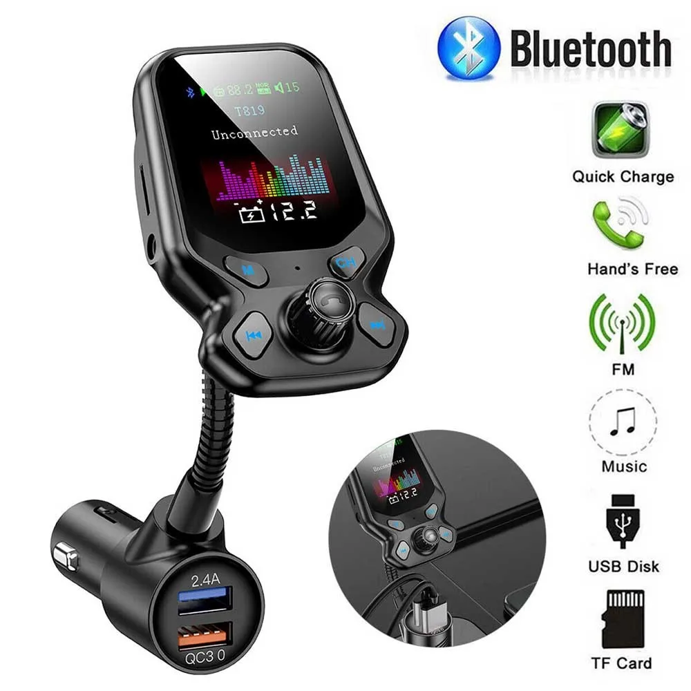 FM Transmitter Dual USB QC3.0 Charger Bluetooth-compatible Receiver USB TF Card Car MP3 Music Player QC 3.0 Dual USB Car Charger
FM Transmitter Dual USB QC3.0 Charger Bluetooth-compatible Receiver USB TF Card Car MP3 Music Player QC 3.0 Dual USB Car Charger