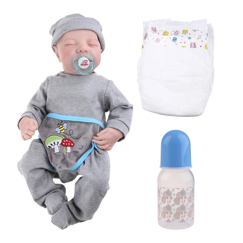 19in Realistic for Doll Closed Eyes Sleep Boy Soft Vinyl Silicone Baby Cute Newborn Toy Gift for Children Kids E65D
19in Realistic for Doll Closed Eyes Sleep Boy Soft Vinyl Silicone Baby Cute Newborn Toy Gift for Children Kids E65D