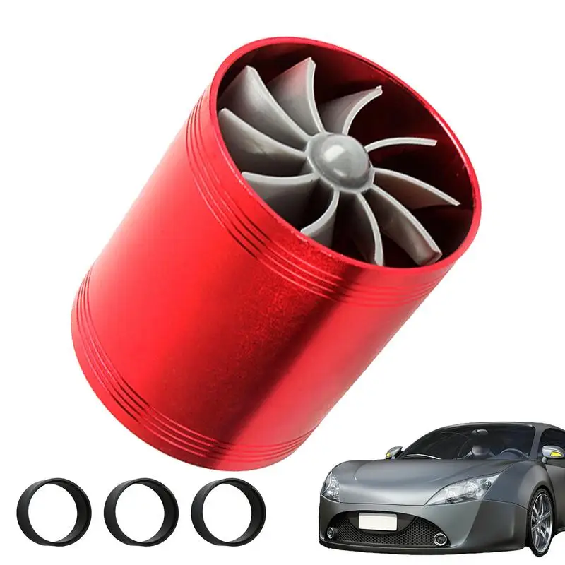 

Car Air Intake Turbine 2.5 Inches Turbocharger Enhanced Performance Double-sided Cold Air Intake Hose Fan With 3 Rubber Rings